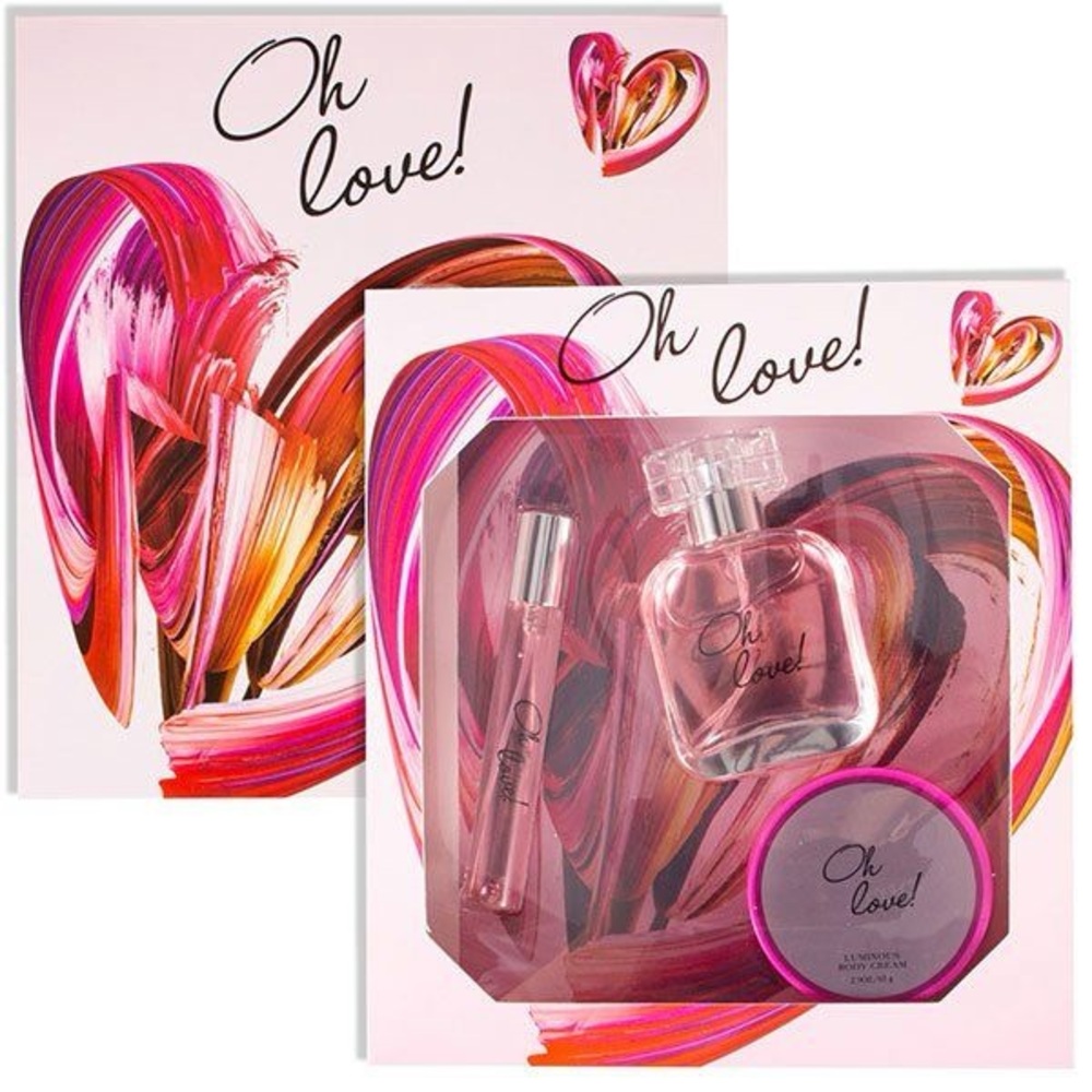 VS Inspired Oh Love! Bath & Body Set - Pink and Red